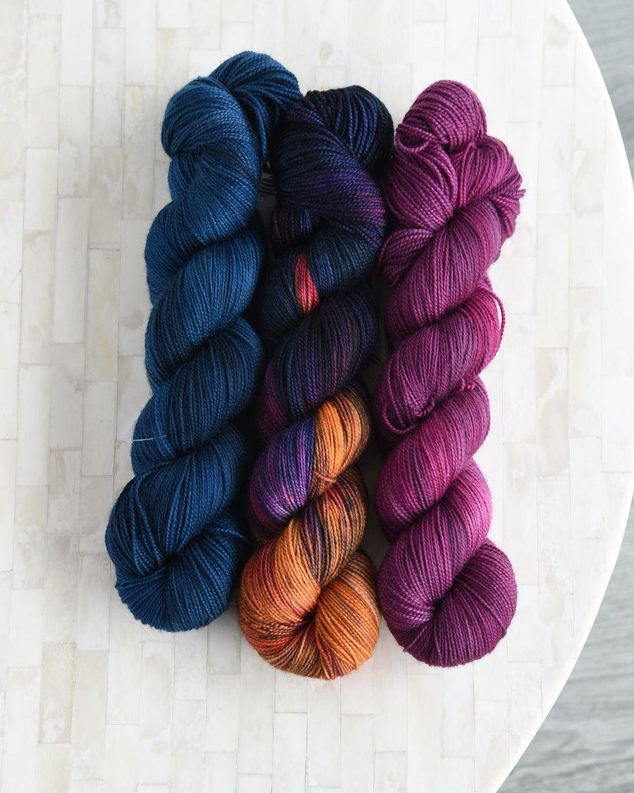 Destination Yarn fingering weight yarn Cowboy Trio