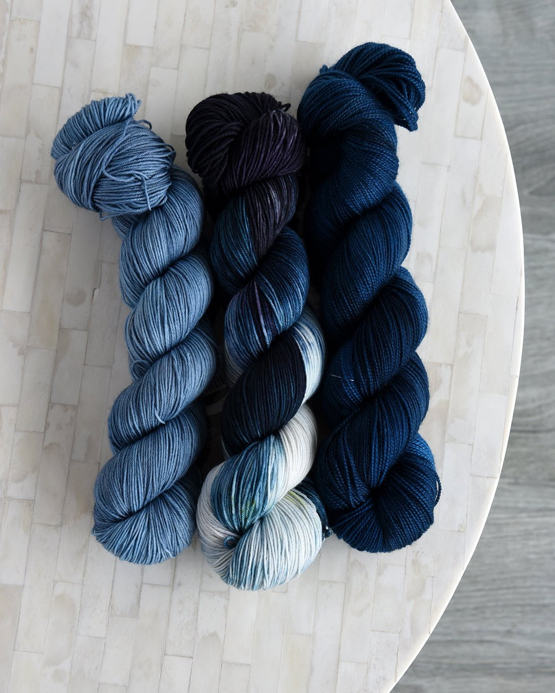 Destination Yarn fingering weight yarn Stars at Night Trio