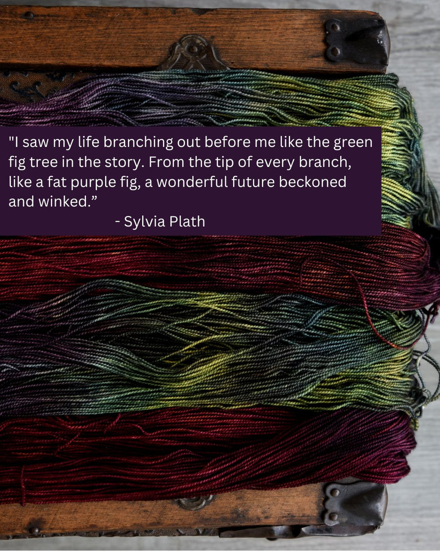 Destination Yarn fingering weight yarn Sylvia Plath