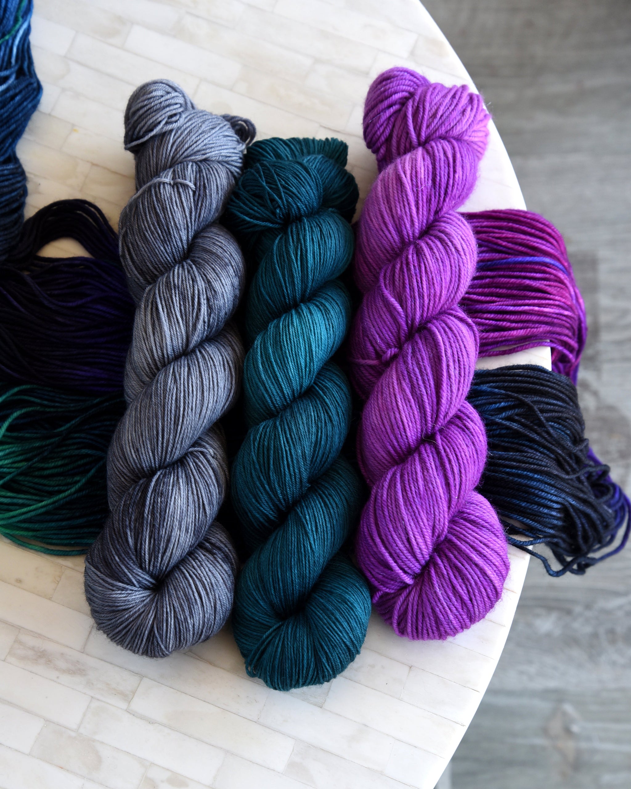 Destination Yarn Knitting Kit Tonal Trio inspired by the Northern Lights