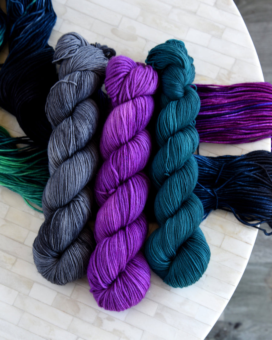 Destination Yarn Knitting Kit Tonal Trio inspired by the Northern Lights