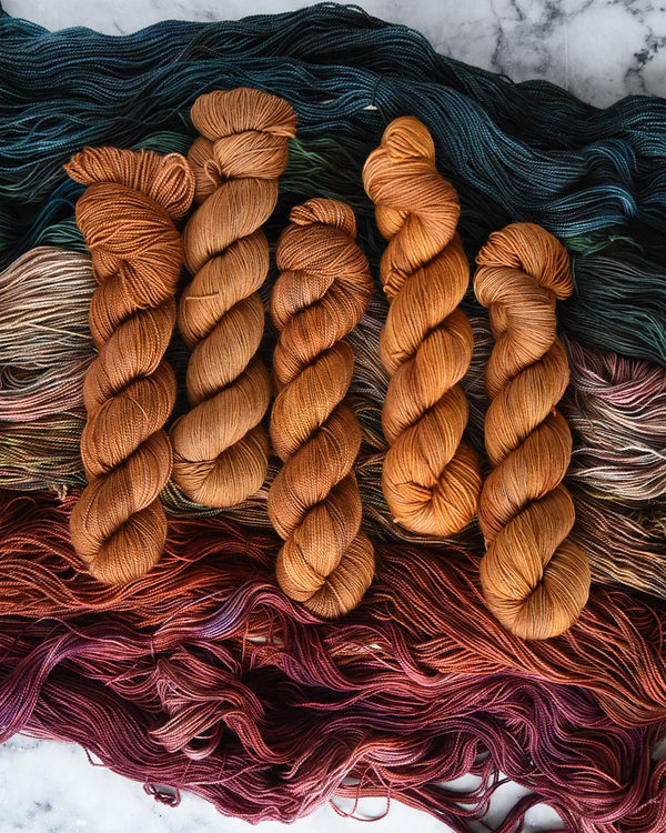 Antelope Canyon hand dyed yarn Destination Yarn