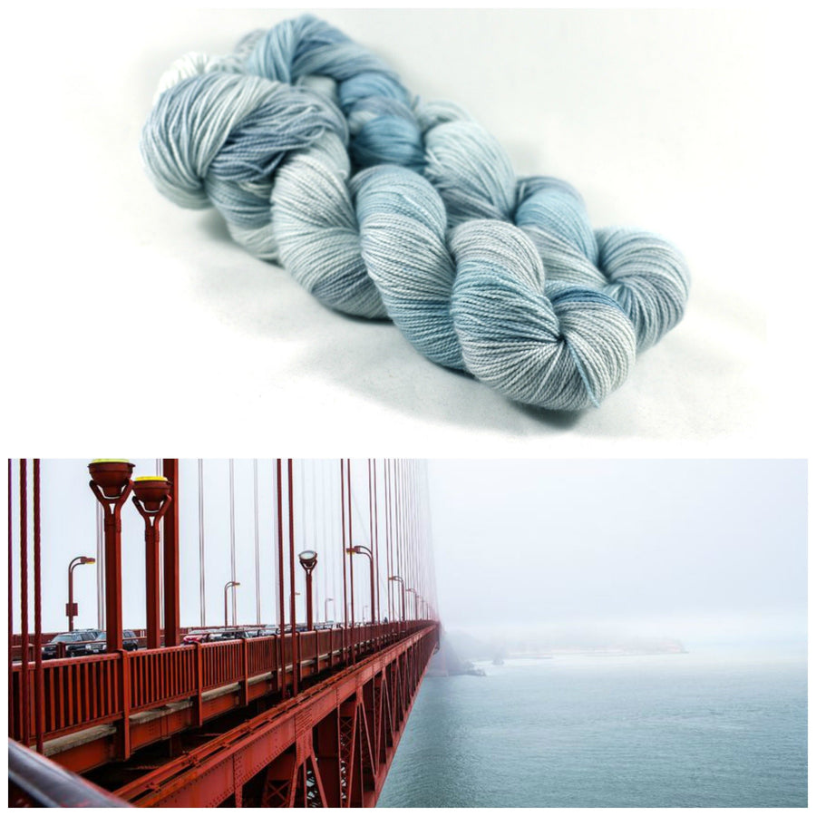 Destination Yarn fingering weight yarn Coastal Fog