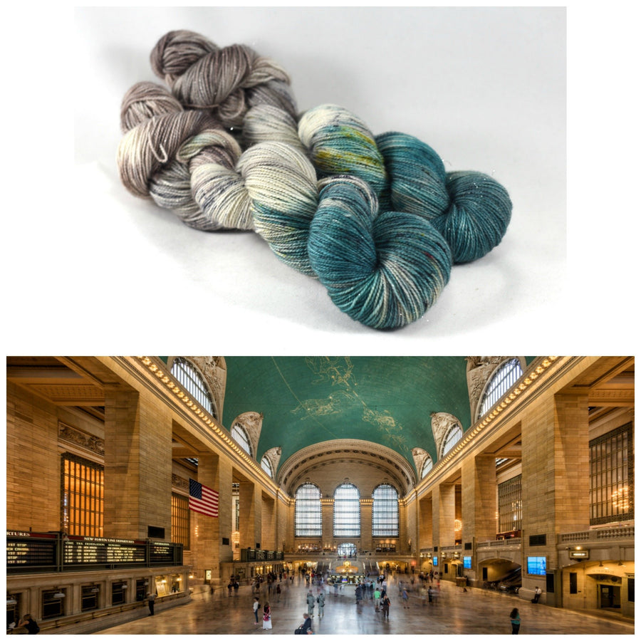 Destination Yarn fingering weight yarn Grand Central Station