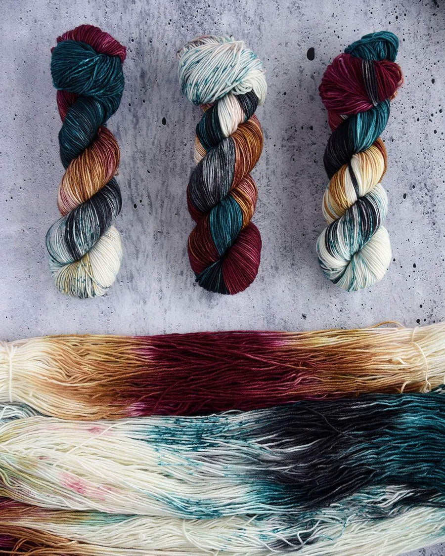 Destination Yarn fingering weight yarn Tinseltown