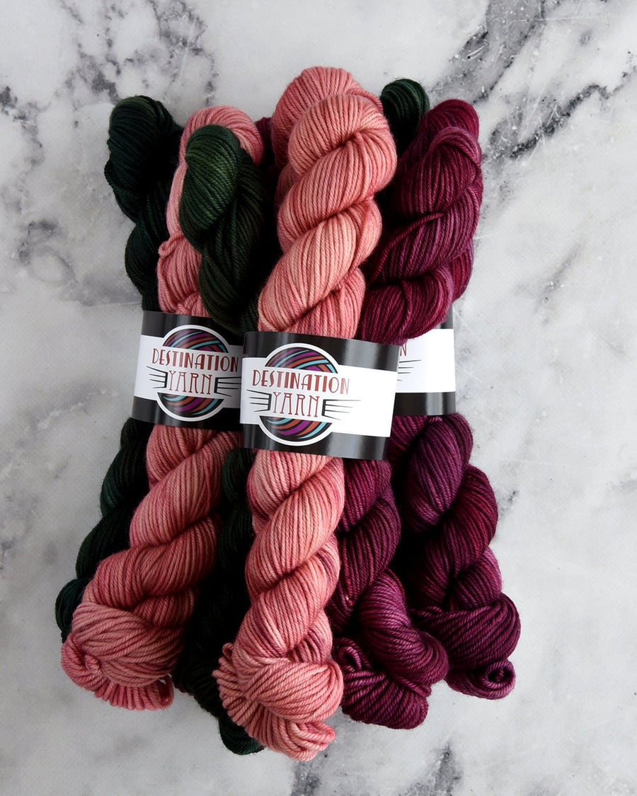 Destination Yarn Romance Trio