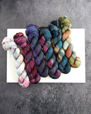 Destination Yarn fingering weight yarn All the World is a Stage - FULL SKEIN SET