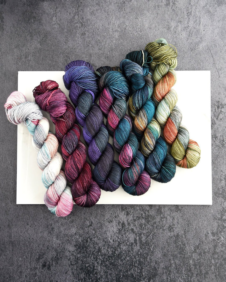 Destination Yarn fingering weight yarn All the World is a Stage - FULL SKEIN SET
