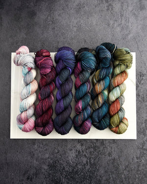 Destination Yarn fingering weight yarn All the World is a Stage - FULL SKEIN SET