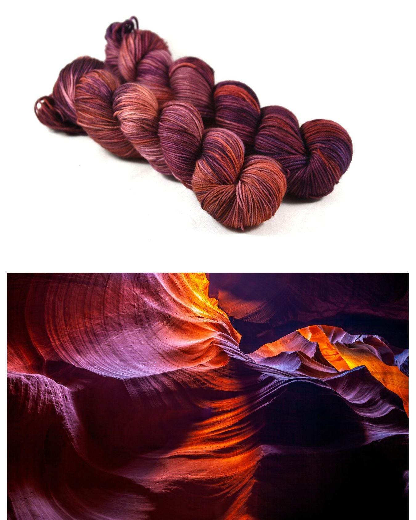 Destination Yarn fingering weight yarn Antelope Canyon