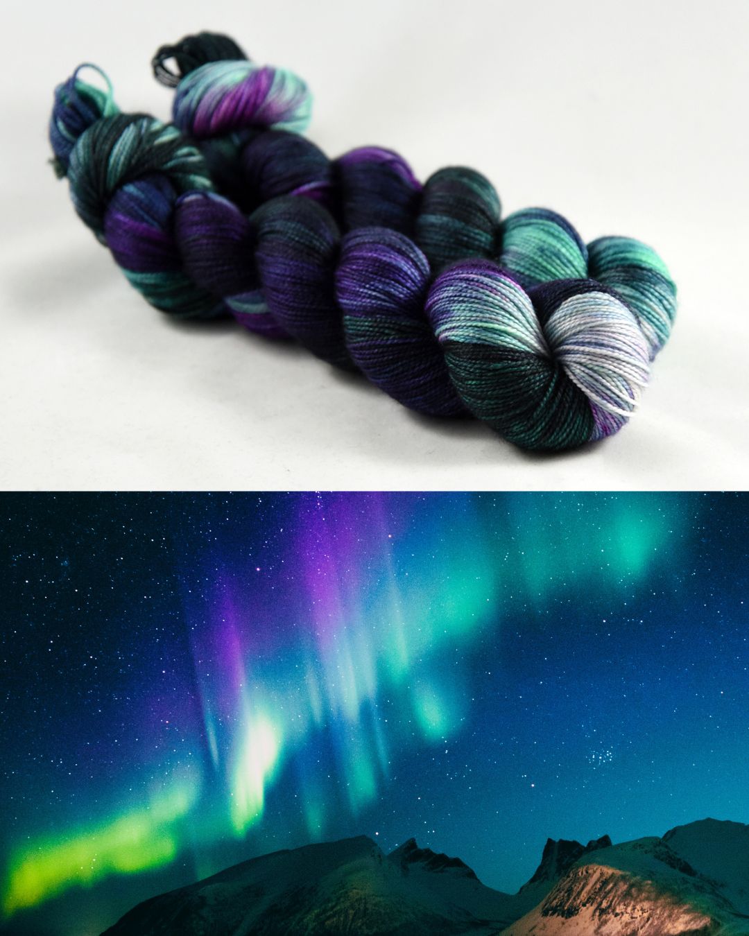 Destination Yarn fingering weight yarn Arctic Sky