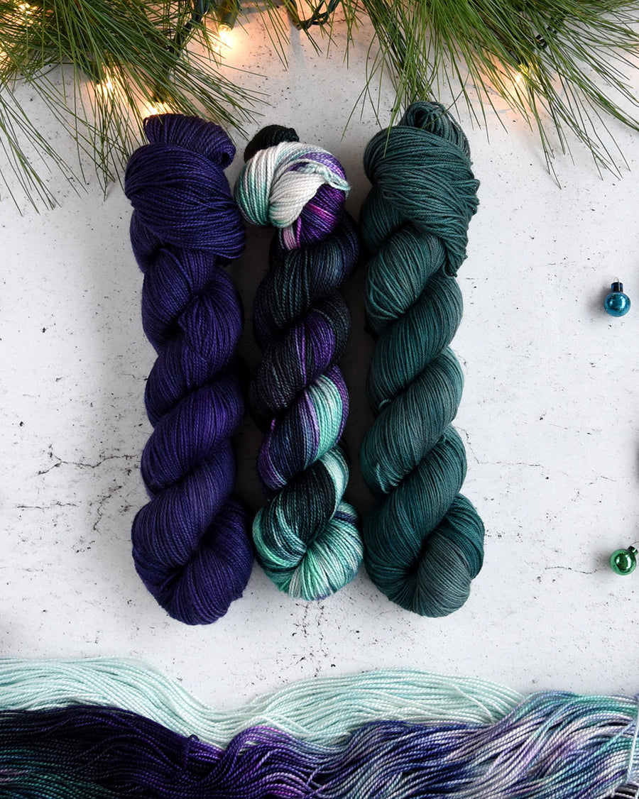 Destination Yarn fingering weight yarn Arctic Sky Trio