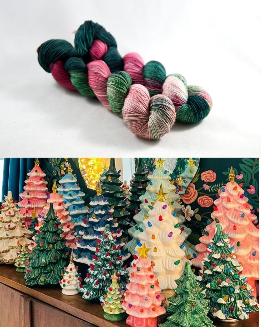 Destination Yarn fingering weight yarn Ceramic Trees