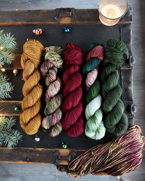 Destination Yarn fingering weight yarn Christmas Vacation 5 skein Set