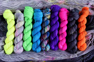 Destination Yarn fingering weight yarn Electric Yellow