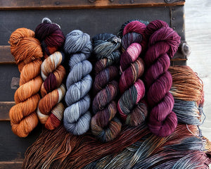Destination Yarn fingering weight yarn Fall at the Cake