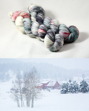 Destination Yarn fingering weight yarn Farmhouse Christmas