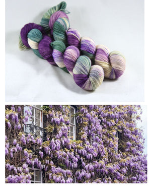 Destination Yarn fingering weight yarn First Class MCN Wisteria Season in London