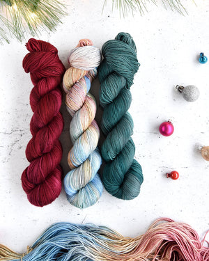 Destination Yarn fingering weight yarn Frasier Fir