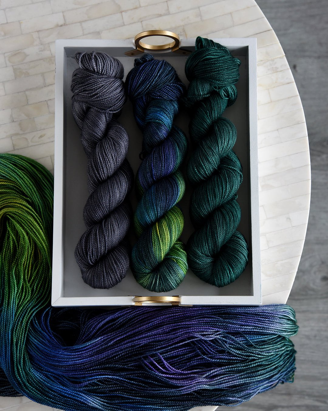Destination Yarn fingering weight yarn Friday Night Lights Trio - half skein set