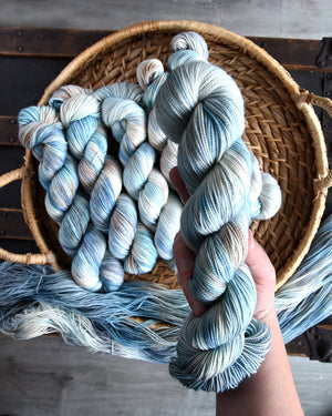 Destination Yarn fingering weight yarn Frozen Great Lake