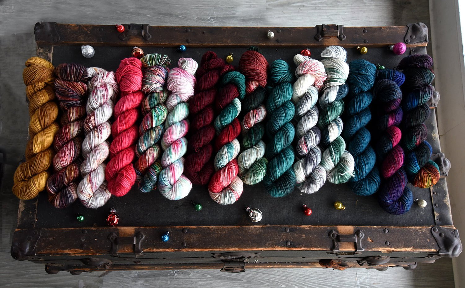 Destination Yarn fingering weight yarn Holiday 2023 Collection - MINI SKEIN SET