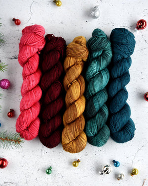 Destination Yarn fingering weight yarn Holiday 2023 Tonal Colorways Set