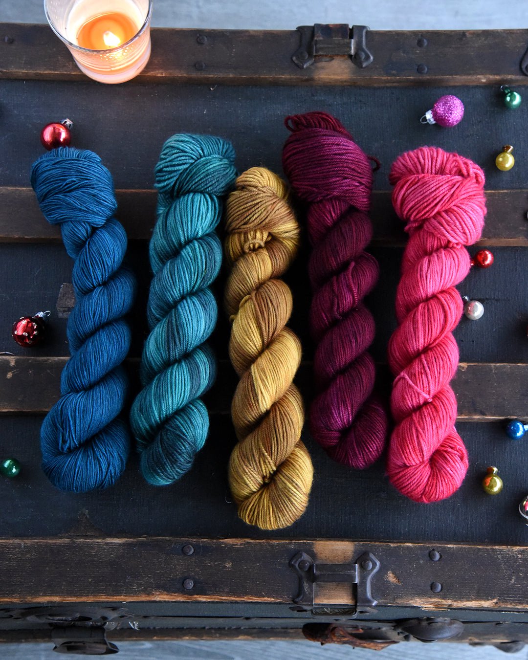Destination Yarn fingering weight yarn Holiday 2023 Tonal Colorways Set