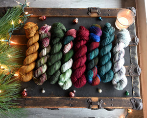Destination Yarn fingering weight yarn Holiday 2025 FULL Collection - MINI or HALF SKEIN SET