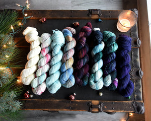 Destination Yarn fingering weight yarn Holiday 2025 - Yuletide Traveler Collection - FULL SKEIN Set