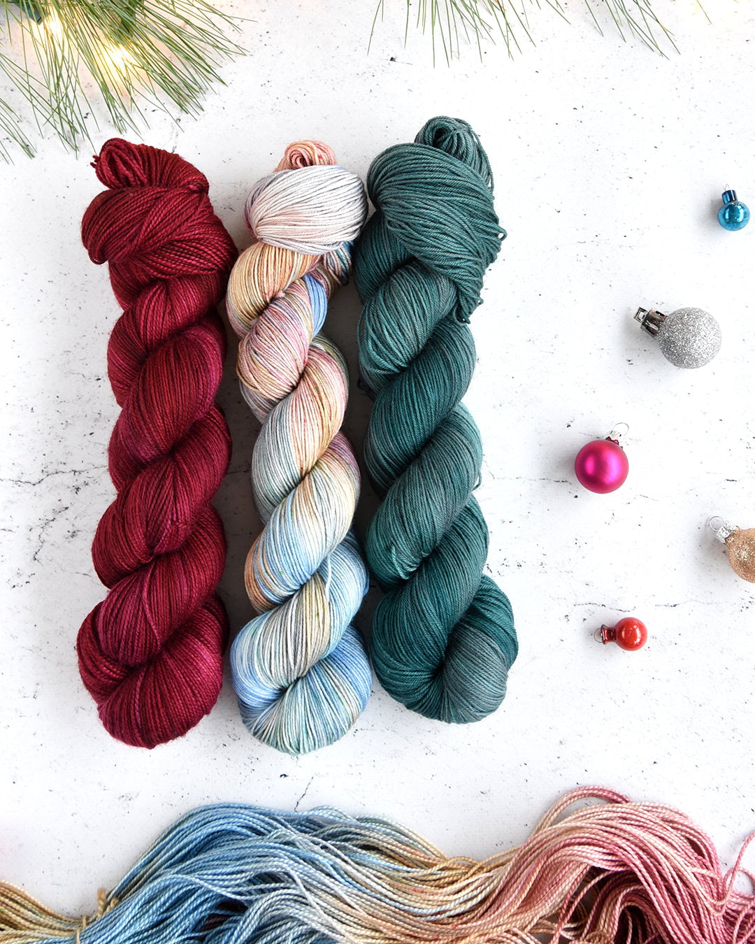 Destination Yarn fingering weight yarn Holidays at the Magic Kingdom Trio