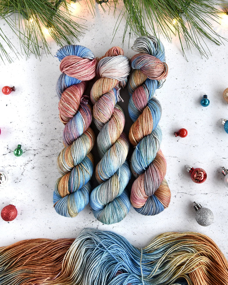 Destination Yarn fingering weight yarn Holidays at the Magic Kingdom Trio