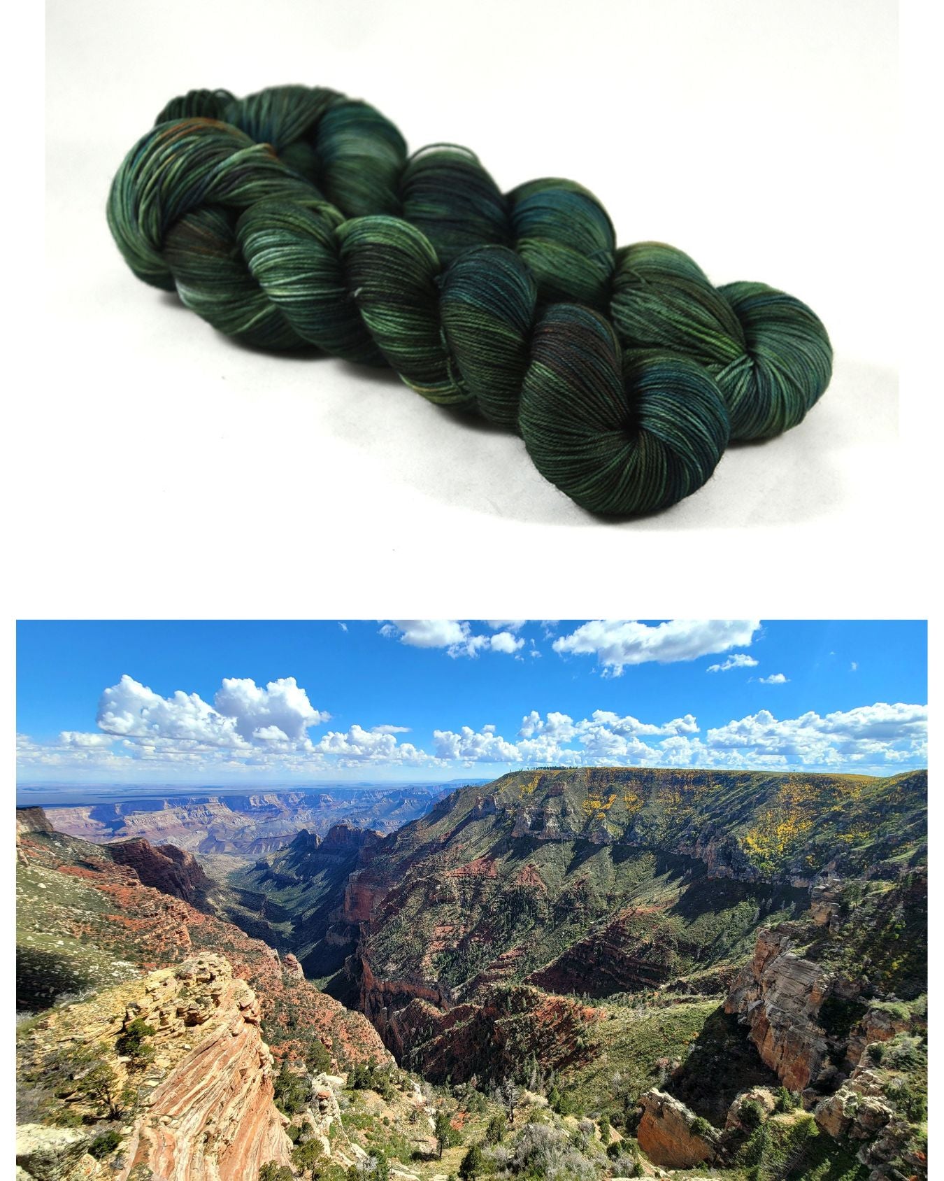 Destination Yarn fingering weight yarn Kaibab National Forest