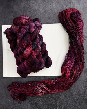 Destination Yarn fingering weight yarn Lady Macbeth