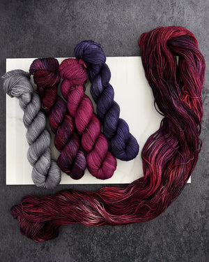 Destination Yarn fingering weight yarn Lady Macbeth
