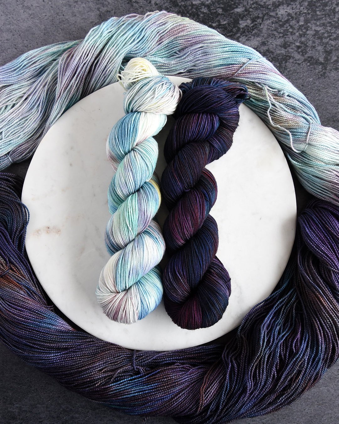 Destination Yarn fingering weight yarn Mercury in Retrograde Pair