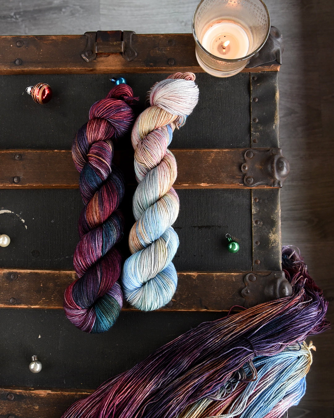 Destination Yarn fingering weight yarn Naughty & Nice Pair