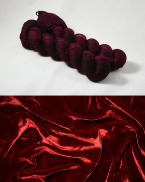 Destination Yarn fingering weight yarn Red Velvet