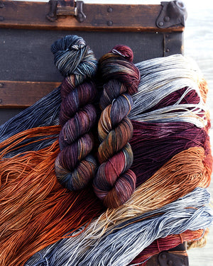 Destination Yarn fingering weight yarn Sad Girl Autumn