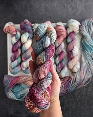 Destination Yarn fingering weight yarn Star-crossed lovers