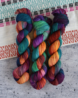 Destination Yarn fingering weight yarn Summer Solstice