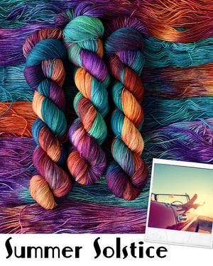 Destination Yarn fingering weight yarn Summer Solstice