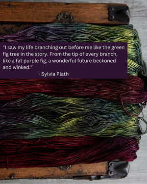Destination Yarn fingering weight yarn Sylvia Plath