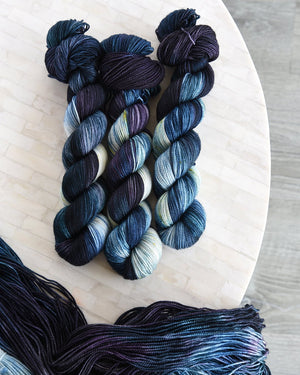 Destination Yarn fingering weight yarn Texas Blues - half skein set