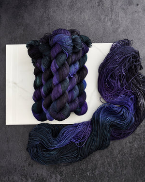 Destination Yarn fingering weight yarn The Three Witches