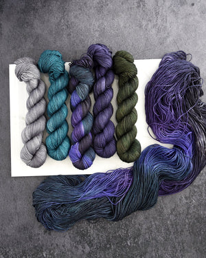 Destination Yarn fingering weight yarn The Three Witches