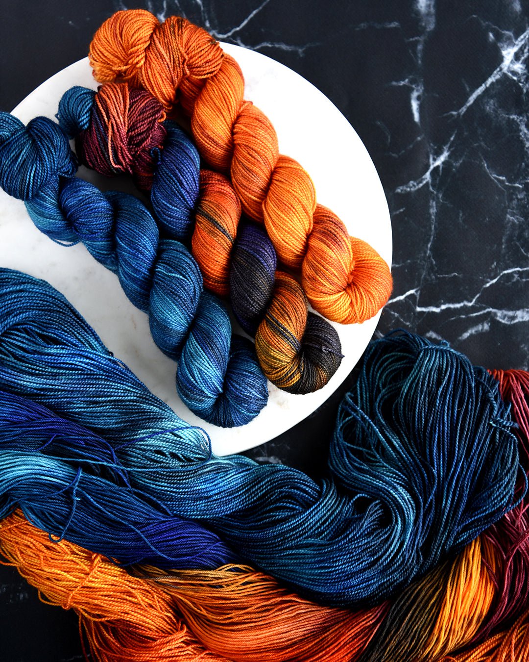 Destination Yarn fingering weight yarn Total Eclipse Trio - HALF SKEIN SET