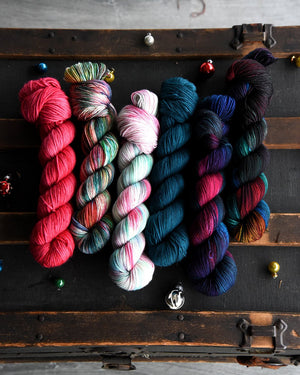 Destination Yarn Mini Skein Set Holiday Eras Collection - Mod and Maximalist - MINI SKEIN SET