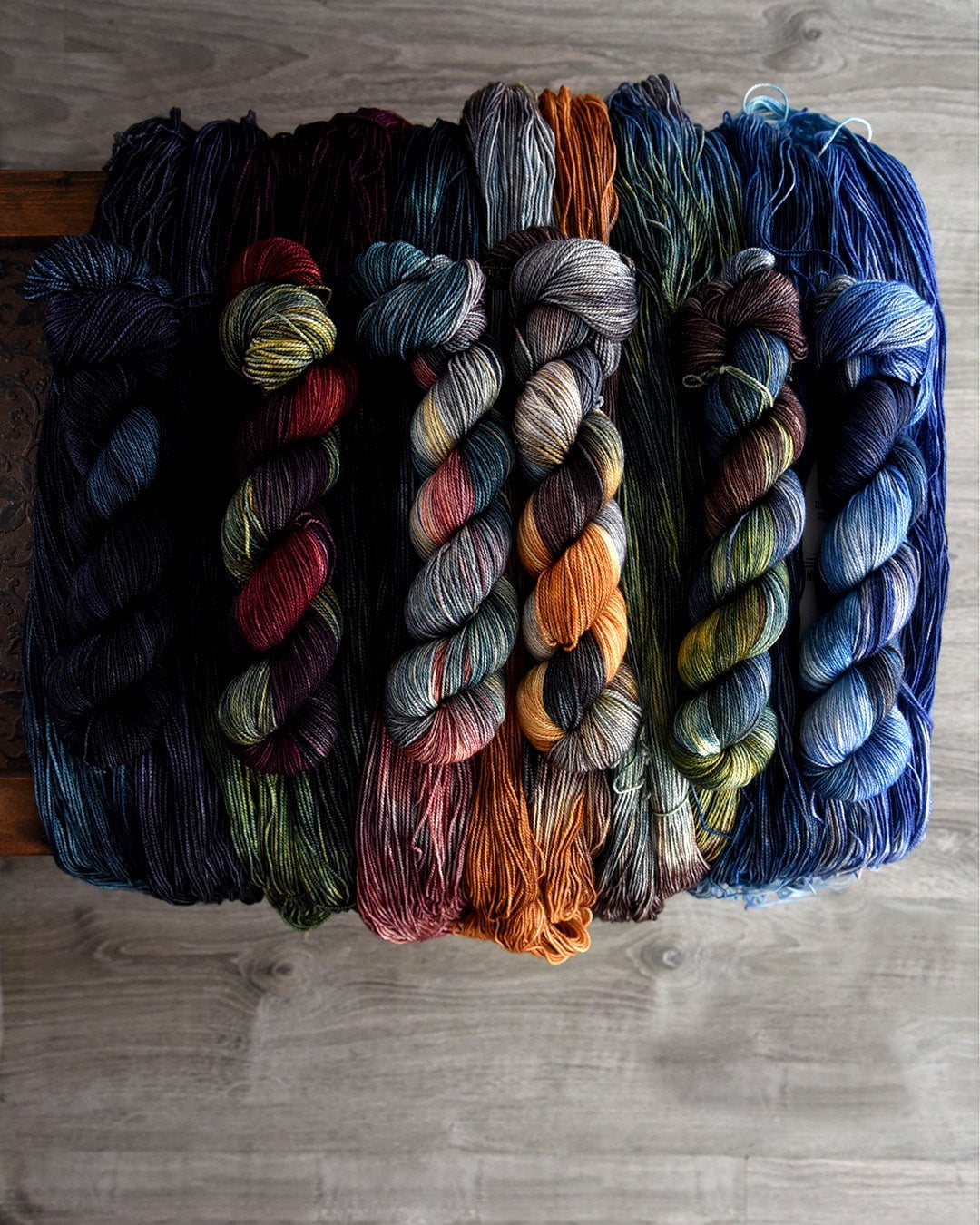 Autumn mini skeins of yarn, mini yarn skeins, mini hanks of yarn for ...