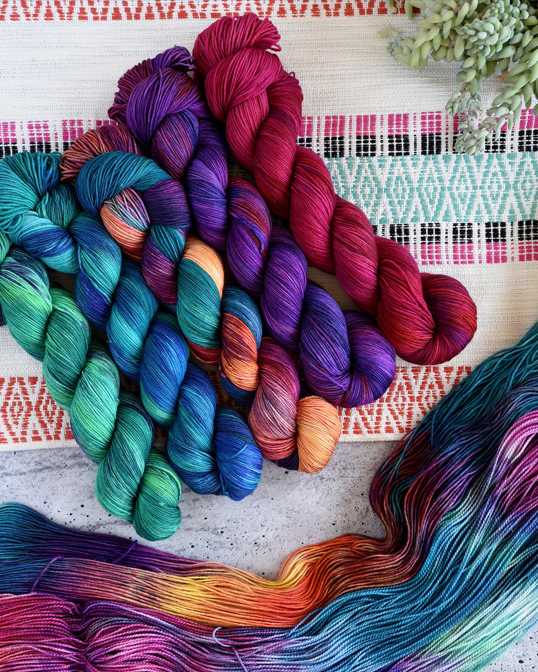 Destination Yarn Mini Skein Set Summer Vibes Collection Mini Skein Set